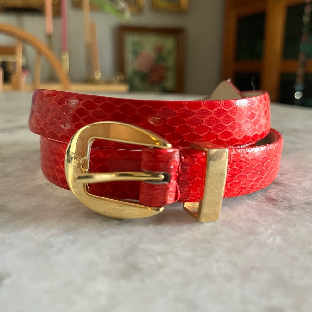 Beacon Hill Vintage Genuine Snakeskin Belt
